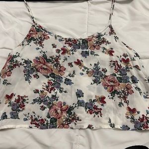 Brandy Melville floral print float crop top